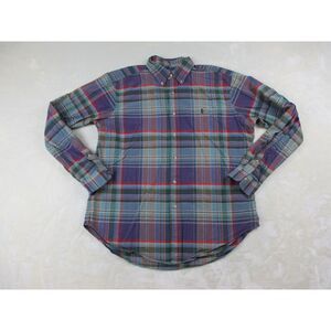 Ralph Lauren Shirt Mens Large Purple‎ Plaid Button Up Classic Fit Casual Pony